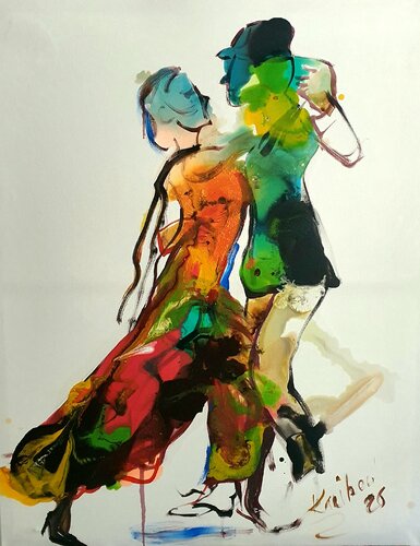 A COUPLE and Tango by Karibou, Painting for Sale on Singulart