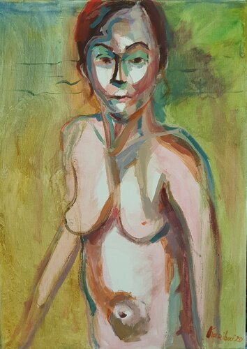 A woman nue by Karibou, Painting for Sale on Singulart