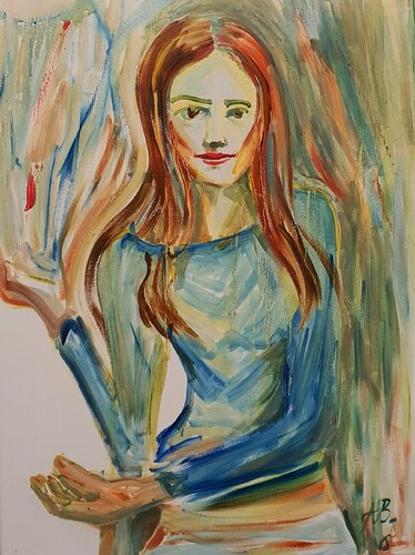 A girl Portrait di Karibou, Pittura in vendita su Singulart