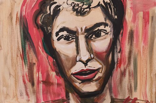 A male portrait Boris  Nemtzov by karibou. Hoffnungswunsch. de Karibou, Pintura a la venta en Singulart