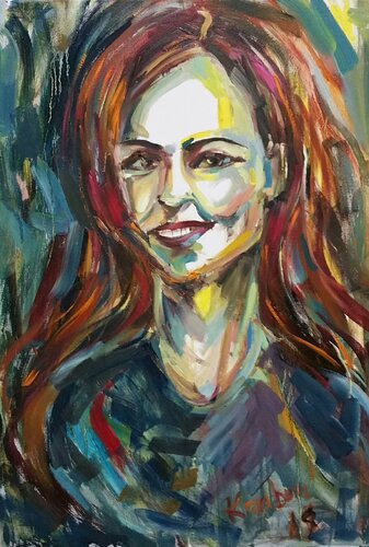 A girl Portrait. von Karibou, Malerei kaufen auf Singulart