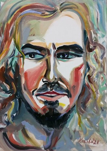 A male portrait  à la Édouard Manet by karibou von Karibou, Malerei kaufen auf Singulart