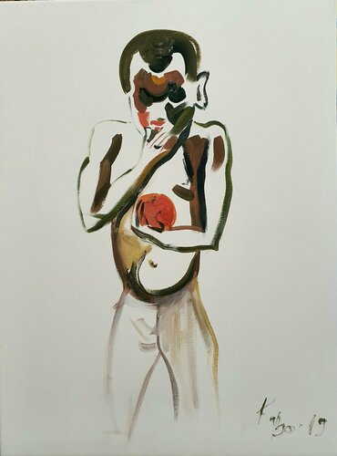 Étude d'un enfant demi ABSTRAIT. van Karibou, Schilderij te koop op Singulart