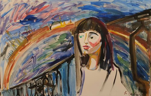 FEMALE SPHINX. Deeply human van Karibou, Schilderij te koop op Singulart