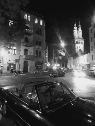 Cityscape cabriolet Church photographer by Karibou, Print for Sale on Singulart