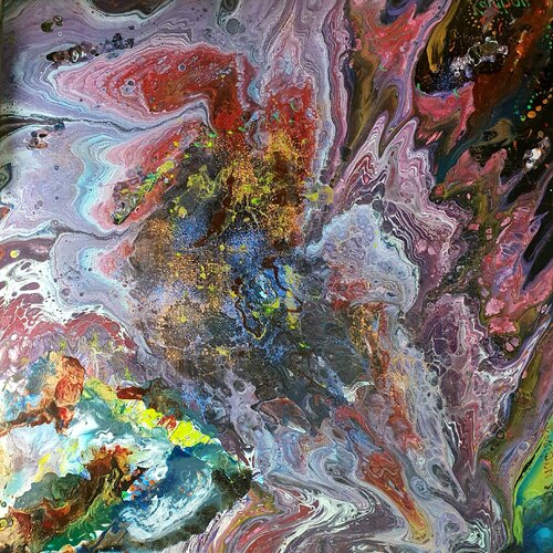An abstract galaxie  - XXL LARGE ART. di Karibou, Pittura in vendita su Singulart