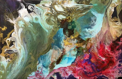 Urlaub für die Seele im Unterwasseewelt. di Karibou, Pittura in vendita su Singulart