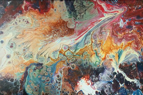 An abstract  fantasy world. di Karibou, Pittura in vendita su Singulart