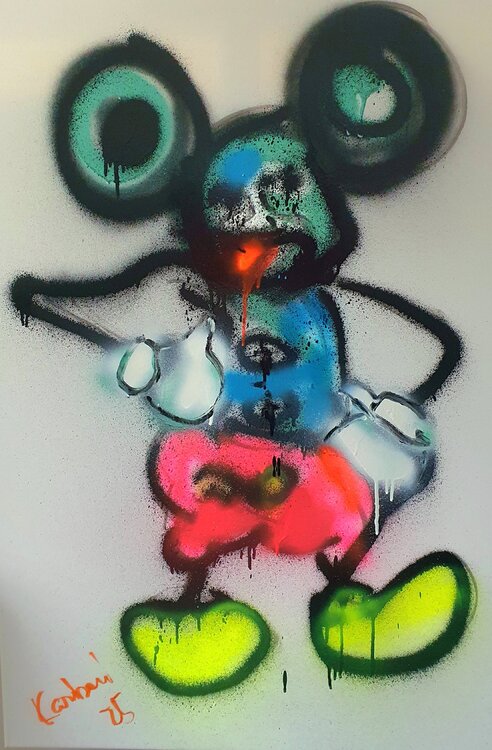 Mickey Mouse. Wer will sich mit mir anlegen? Pop art by karibou Karibou