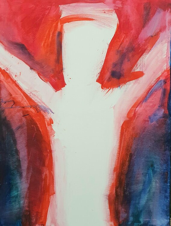 Freude. Hope and resilience. In the manner of Marc Chagall Karibou