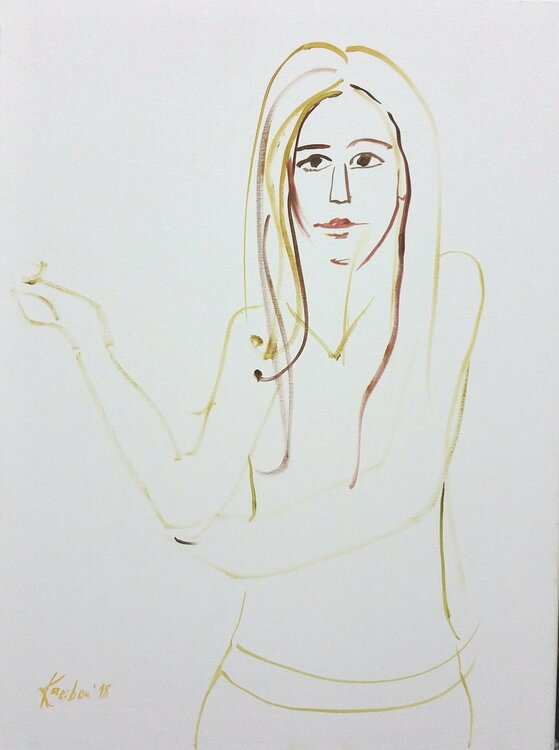 A girl Portrait. Hoffnung für Neubeginn Kunst von karibou Karibou