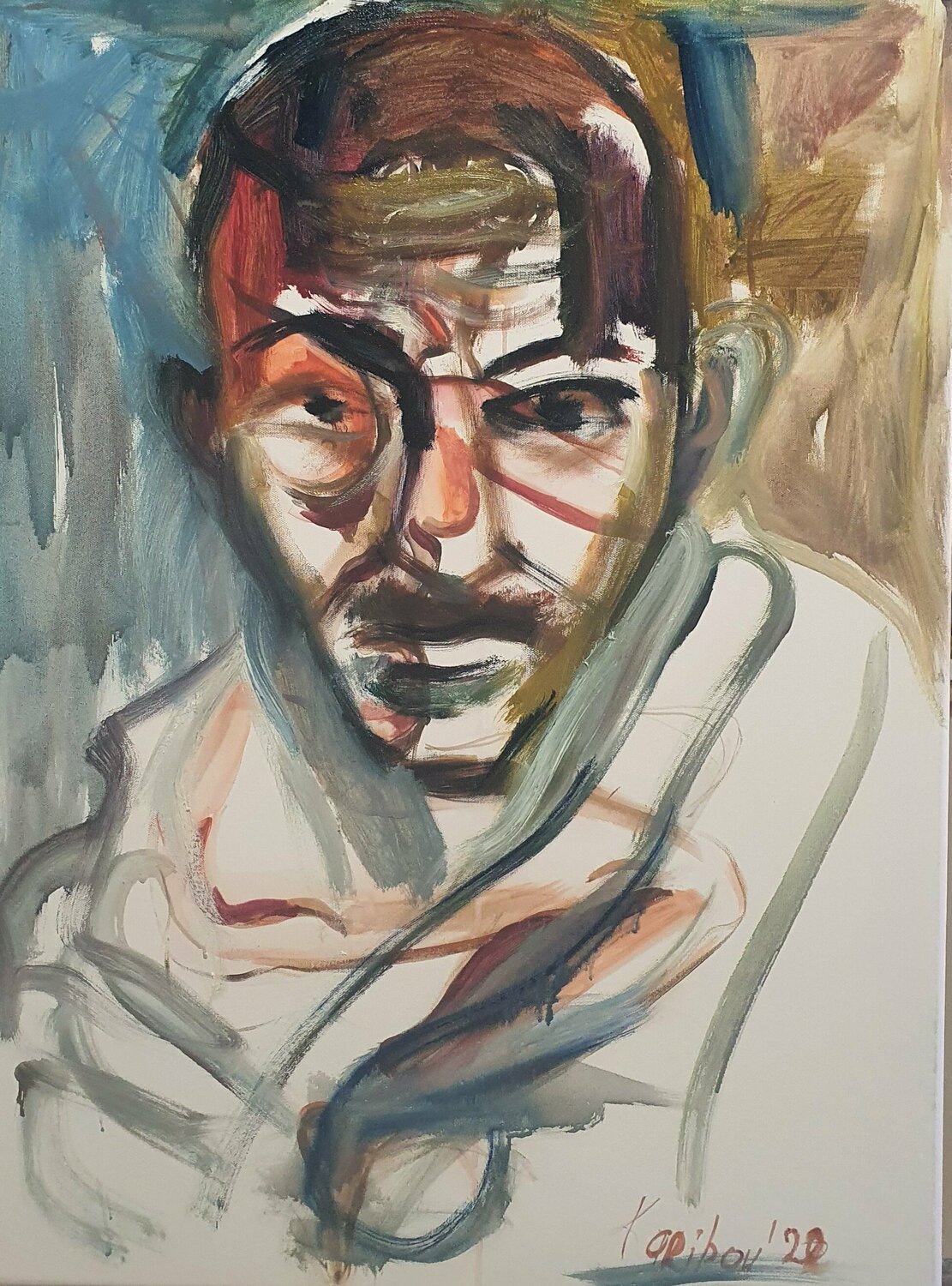 Mohandas Gandhi. Peace art Karibou