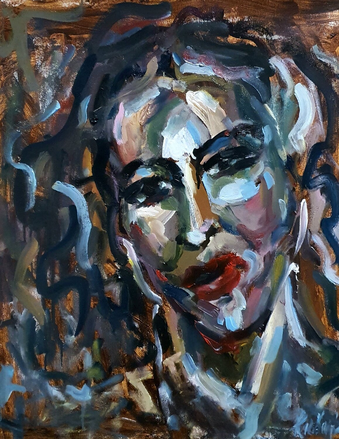 Portrait of a WOMAN Karibou Originalgemälde zu verkaufen