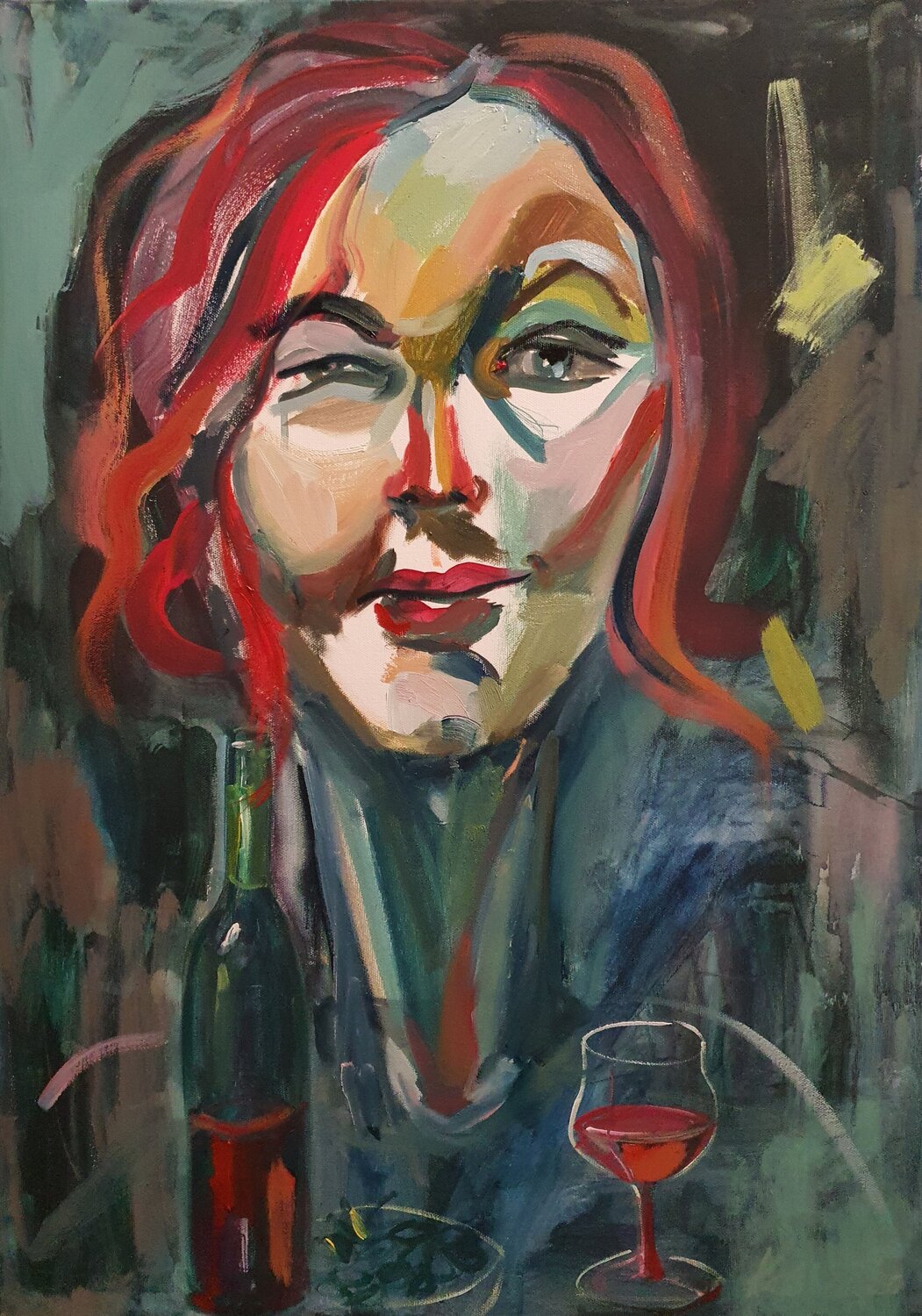 Ein fröhliches Portrait einer Frau. Karibou