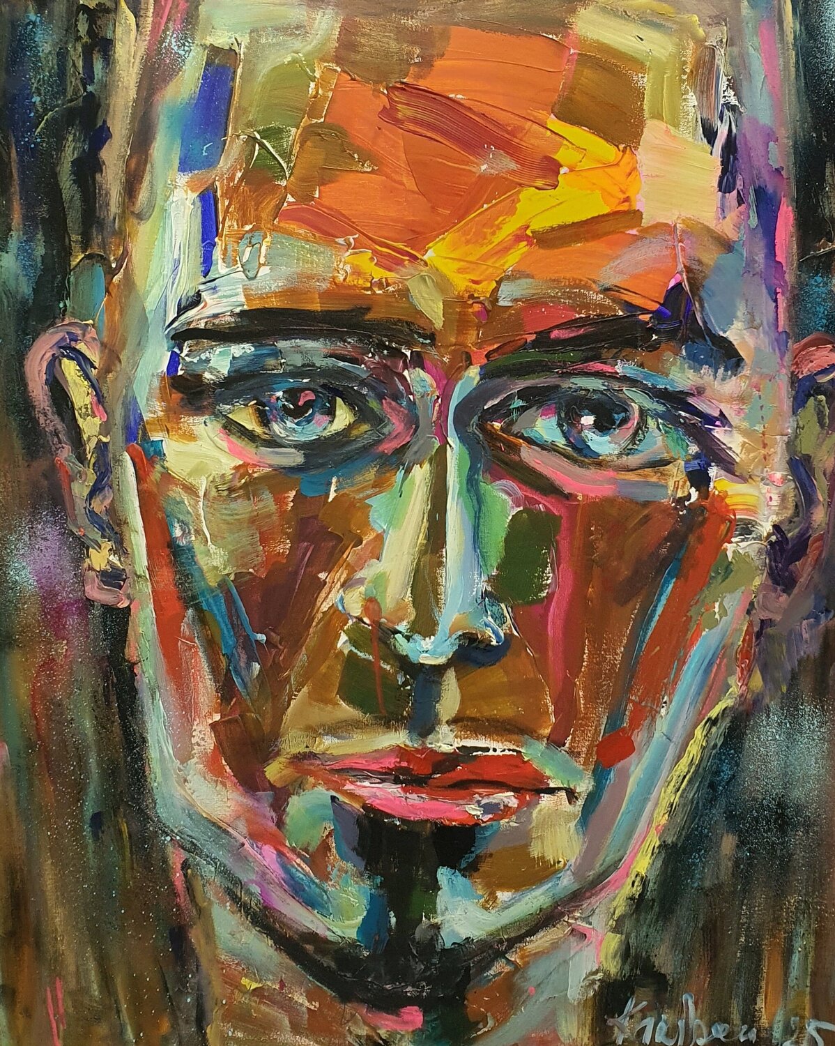 Portrait eines Mannes oder a perfomative man Karibou