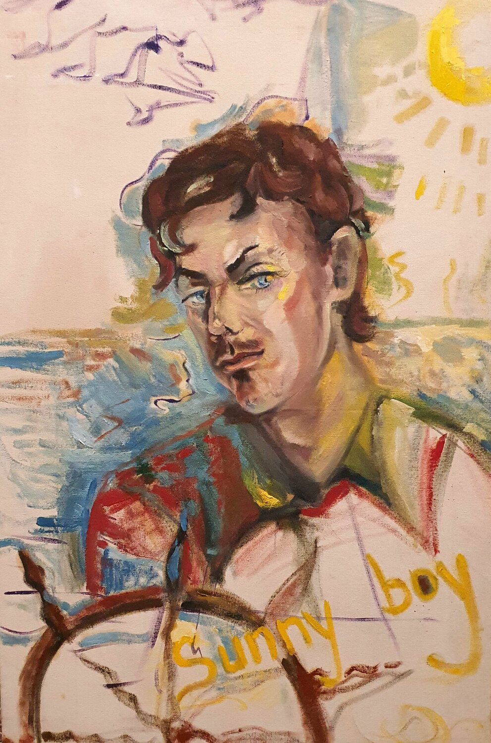 Portrait eines Menschen. QSunny boy Karibou
