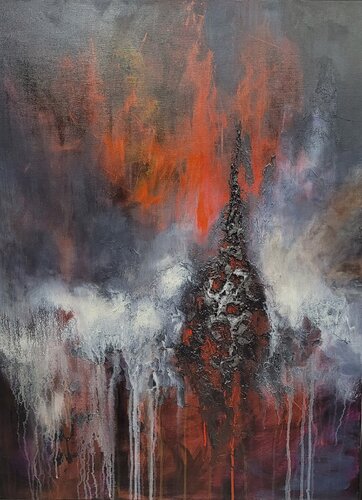 Born of Fluid and Flame #3 van Redin Winter, Schilderij te koop op Singulart