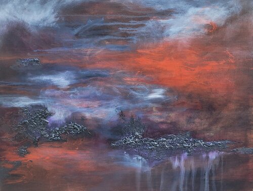 Born of Fluid and Flame: Smoldering Currents von Redin Winter, Malerei kaufen auf Singulart