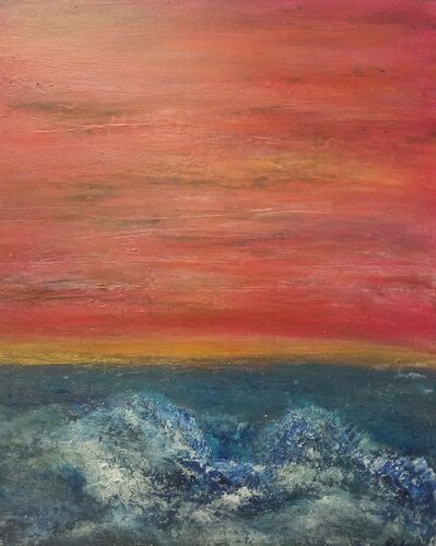 Golden Horizon di Redin Winter, Pittura in vendita su Singulart