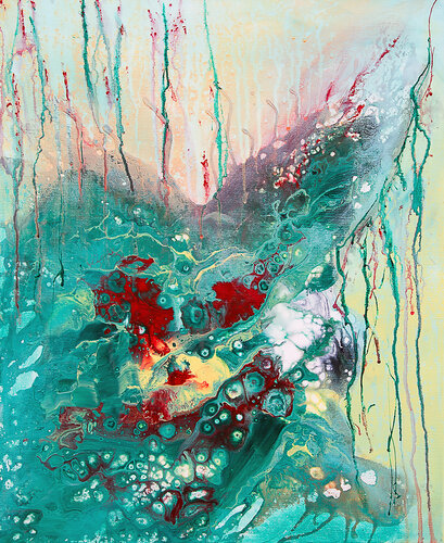 Océan Wonders di Françoise Dugourd-Caput, Pittura in vendita su Singulart