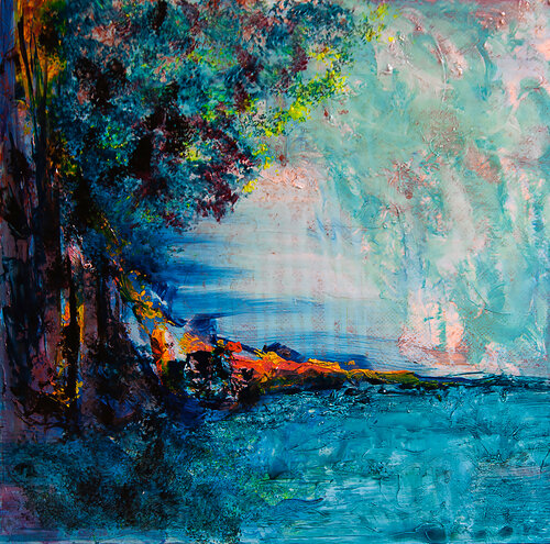 Anse Mi-Temps van Françoise Dugourd-Caput, Schilderij te koop op Singulart