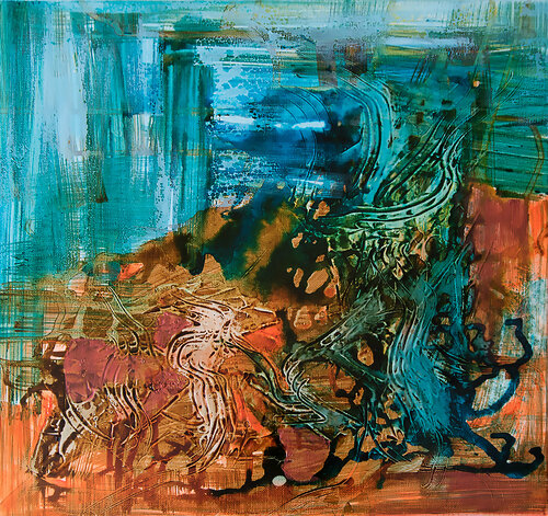 La louve à l'enfant by Françoise Dugourd-Caput, Painting for Sale on Singulart