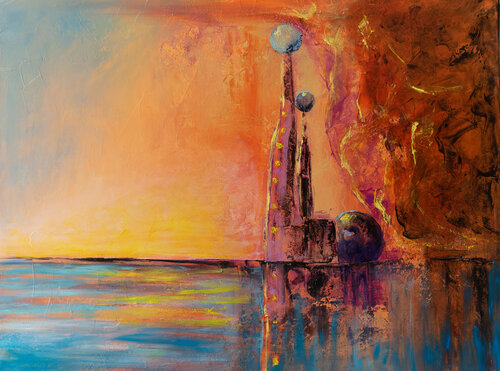 Les trois Orbes von Françoise Dugourd-Caput, Malerei kaufen auf Singulart