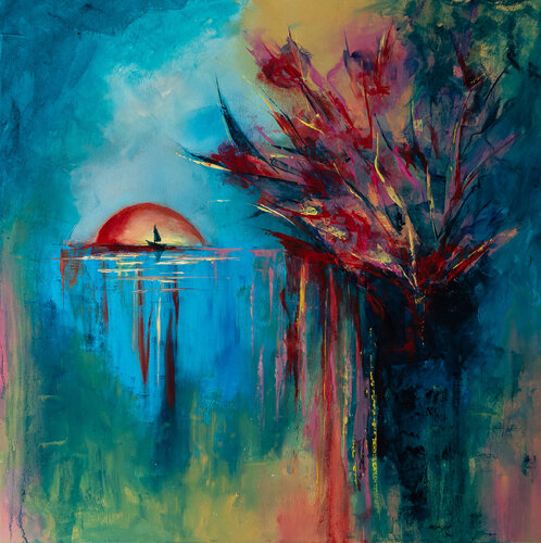 Flamboyant by Françoise Dugourd-Caput, 회화 for Sale on Singulart