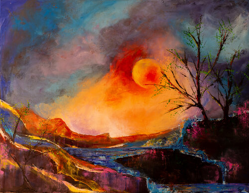 Twilight di Françoise Dugourd-Caput, Pittura in vendita su Singulart