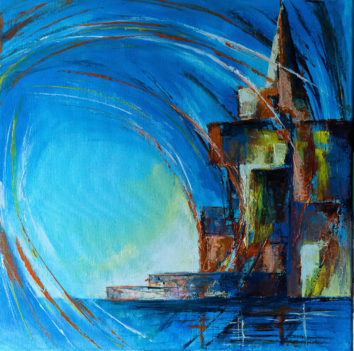 Quai des vents d'Autan van Françoise Dugourd-Caput, Schilderij te koop op Singulart