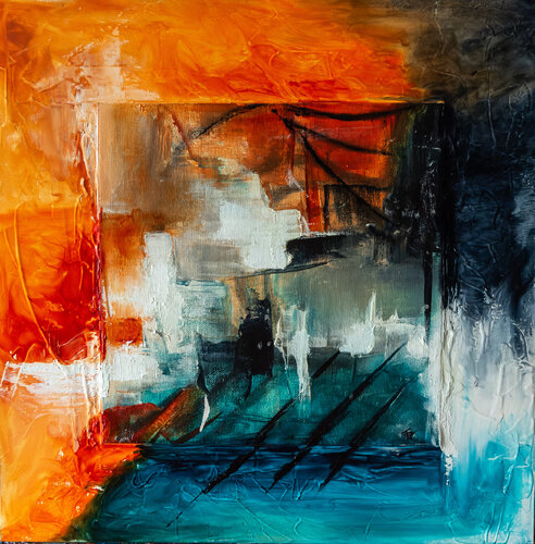 Couchant sur la ville de Françoise Dugourd-Caput, Pintura a la venta en Singulart