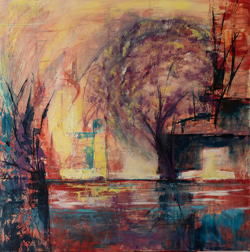 Le jardin des esprits van Françoise Dugourd-Caput, Schilderij te koop op Singulart