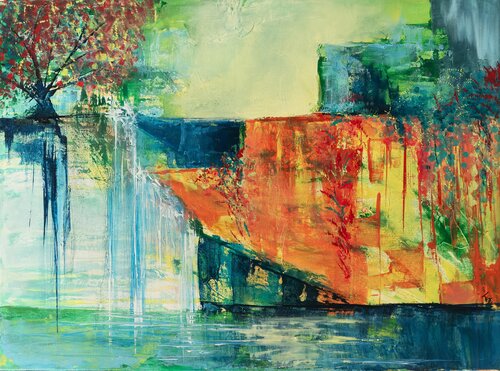 Le saut de la libellule van Françoise Dugourd-Caput, Schilderij te koop op Singulart