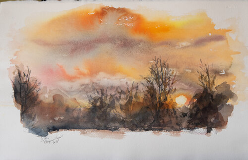 Couchant by Françoise Dugourd-Caput, 종이 for Sale on Singulart