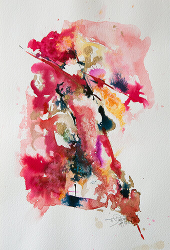 Red by Françoise Dugourd-Caput, Work on Paper for Sale on Singulart