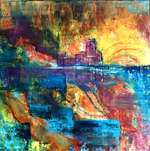Abbatiale by Françoise Dugourd-Caput, 회화 for Sale on Singulart