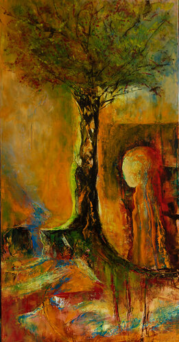 L'elfe et l'arbre de vie by Françoise Dugourd-Caput, Painting for Sale on Singulart