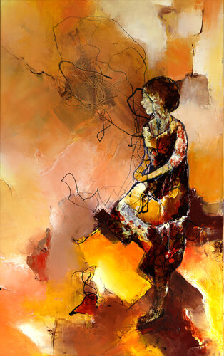 L'attente von Françoise Dugourd-Caput, Malerei kaufen auf Singulart