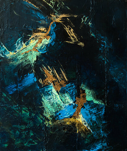 Fuite impromptue au paradis des octaves von Françoise Dugourd-Caput, Malerei kaufen auf Singulart