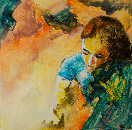 Rêveuse Amandine van Françoise Dugourd-Caput, Schilderij te koop op Singulart