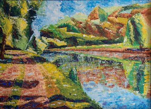 Mayenne di Françoise Dugourd-Caput, Pittura in vendita su Singulart