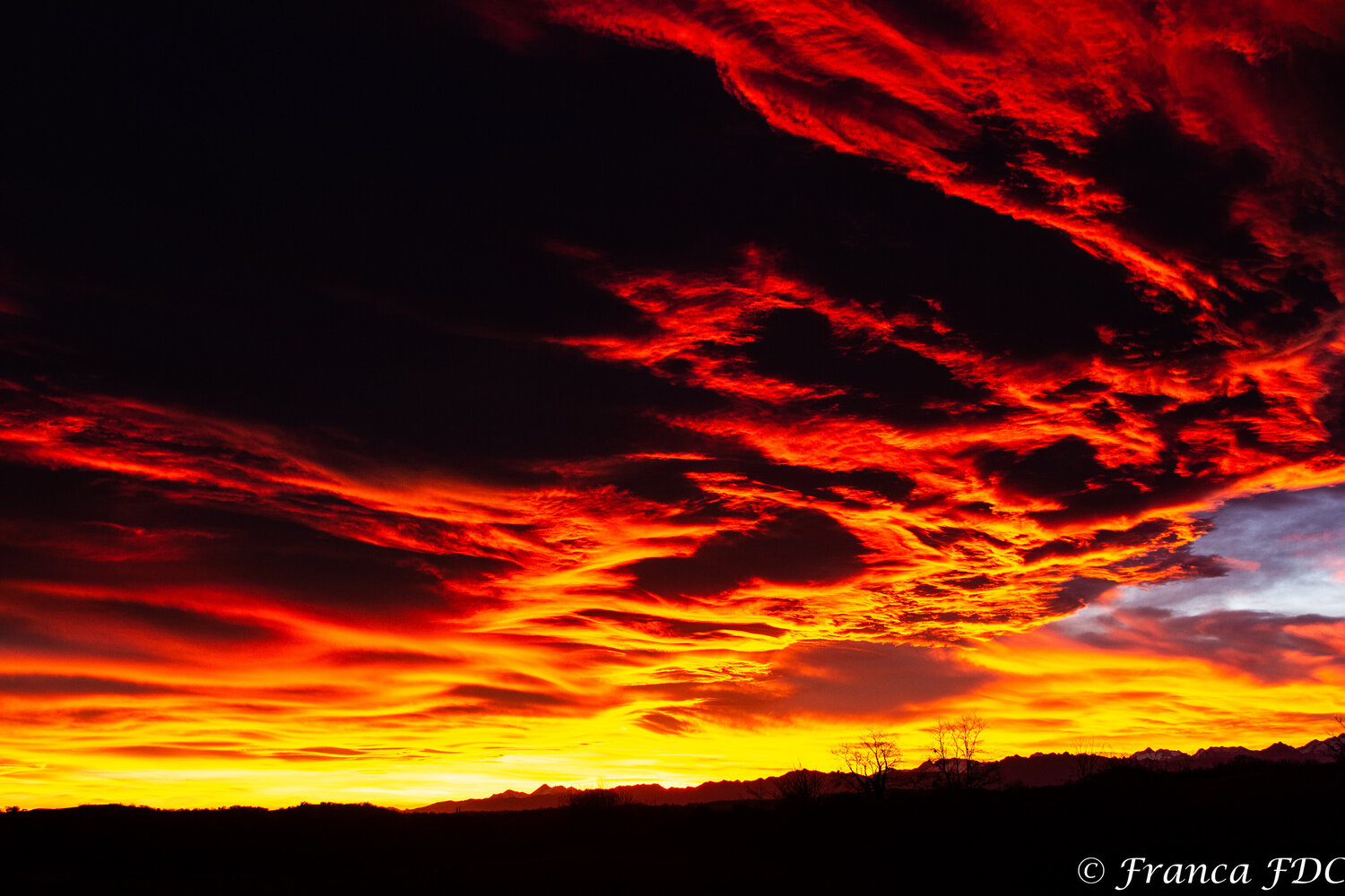 incroyable coucher de soleil au pays basque Françoise Dugourd-Caput