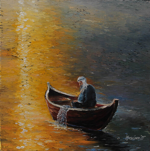 The old man and the sea von Ihor Bychkivskyy, Malerei kaufen auf Singulart