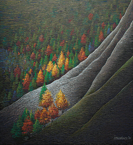 Autumn verticals van Ihor Bychkivskyy, Schilderij te koop op Singulart