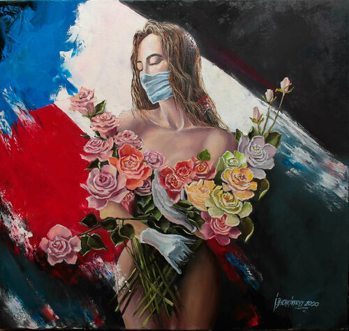 Roses thank you di Ihor Bychkivskyy, Pittura in vendita su Singulart