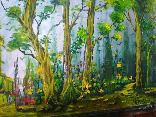 Jungle side par Ahmad ALMASRI, Peinture en vente sur Singulart