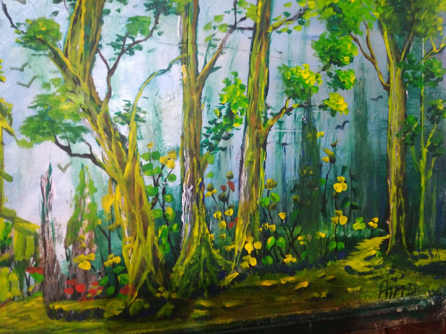 Jungle side Ahmad ALMASRI Dipinto originale in vendita