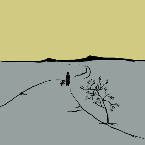 JUST A GUY... ON HIS WAY HOME WITH HIS BEST FRIEND... HIS DOG von Irma Engelbrecht, Digital kaufen auf Singulart