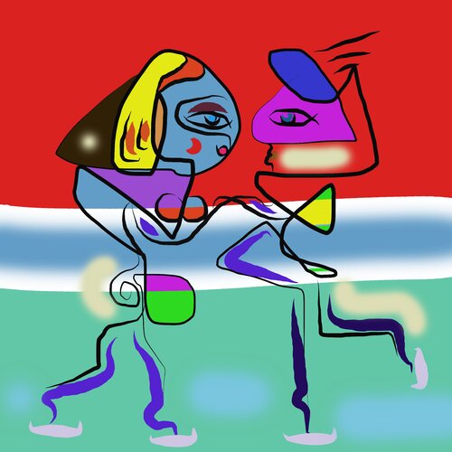 Ice skating fun by Irma Engelbrecht, Print for Sale on Singulart