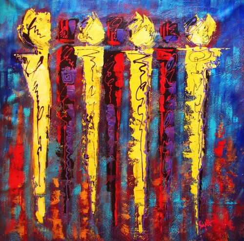 Abstract  Figurative van Irma Engelbrecht, Schilderij te koop op Singulart